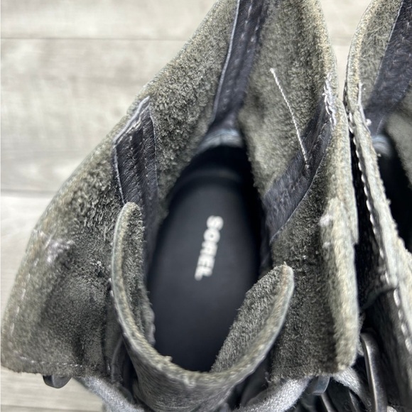 Sorel NL3491 Joan of Arctic Wedge II Women’s Gray Leather Booties Boots Size 8.5 - Picture 8 of 10